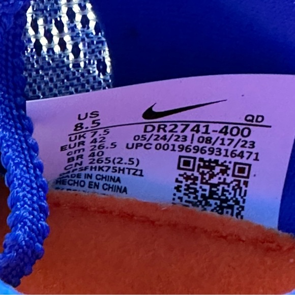 Nike Zoom Ja Fly 4 Track Field Sprinting Spikes Mens Size 8.5 Blue DR2741-400 - Picture 5 of 7